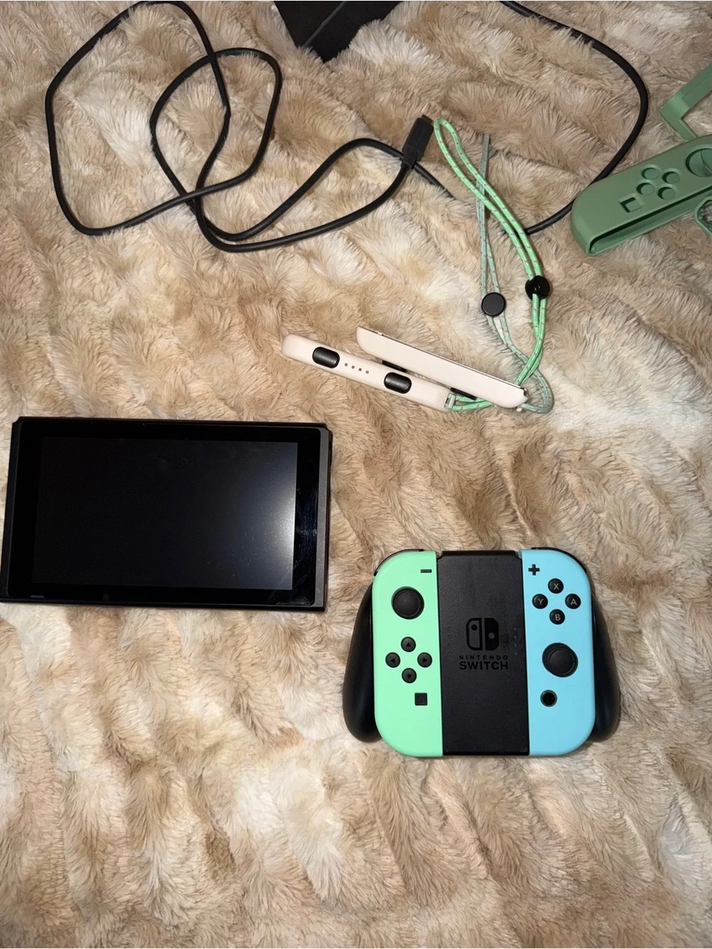 Animal Crossing edition Nintendo Switch with Mint Green/blue Joy-Con Controllers
